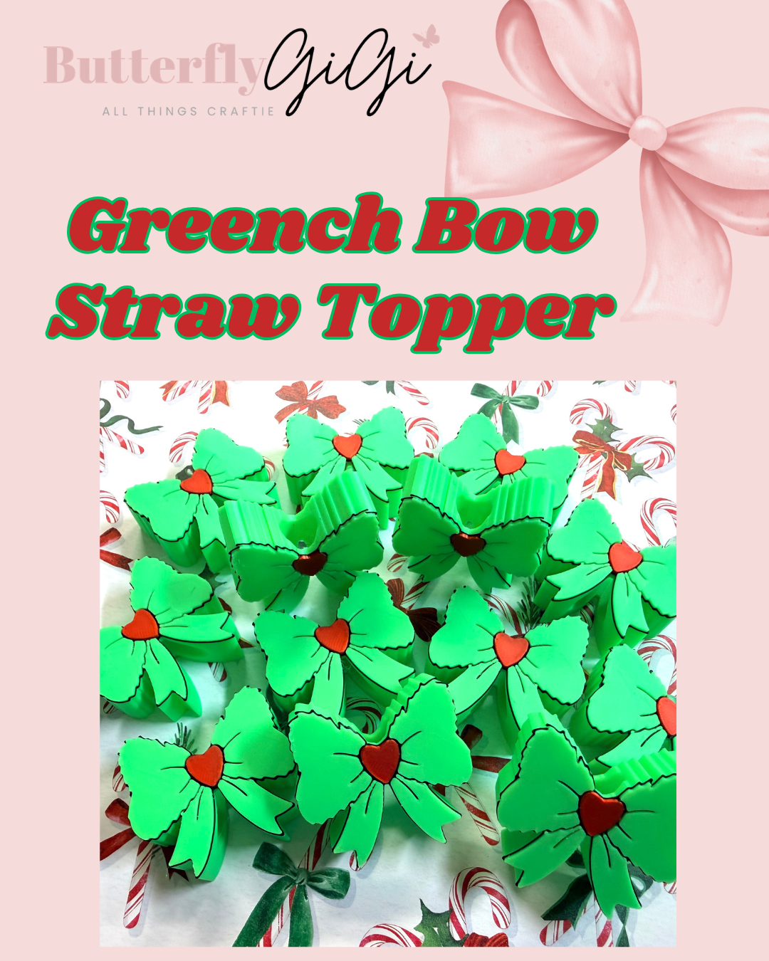 Greench Bow Topper 3D Printed