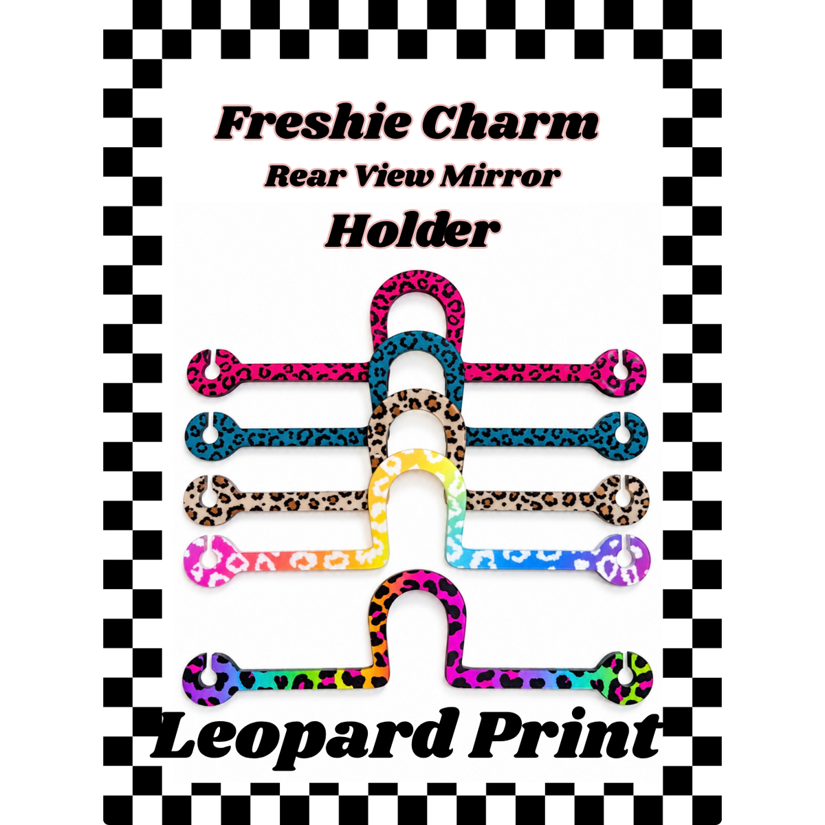 Leopard Print Acrylic Freshie Charm Holder