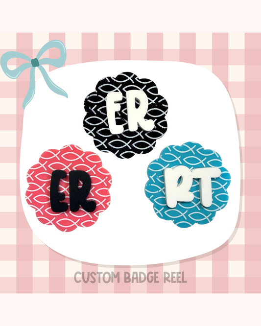 Fish Faith Badge Reel Acrylic Design