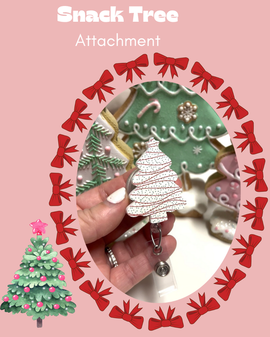 Snack Tree Badge Reel Attachment Acrylic