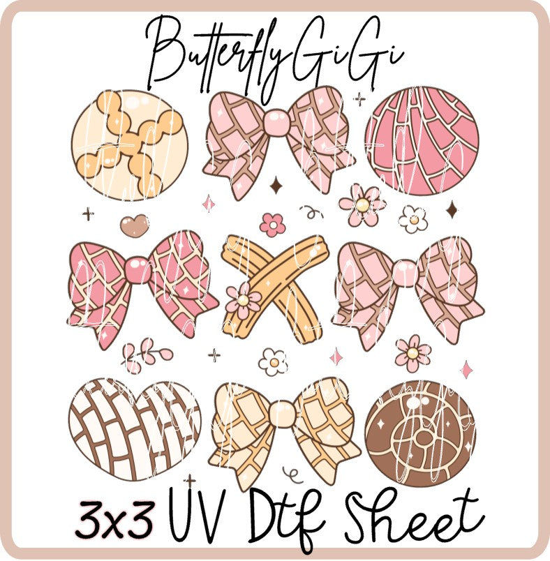 3x3 Concha Uv Dtf SHEET