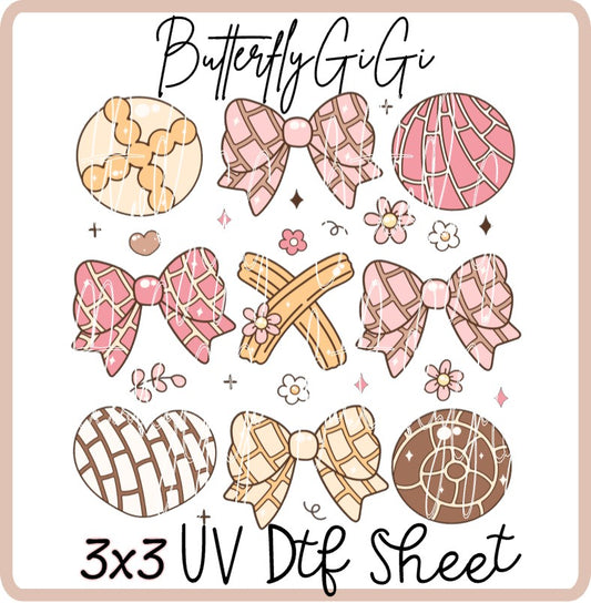 3x3 Concha Uv Dtf SHEET