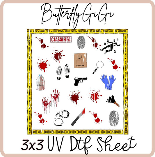 3x3 Crime Scene UV Dtf SHEET