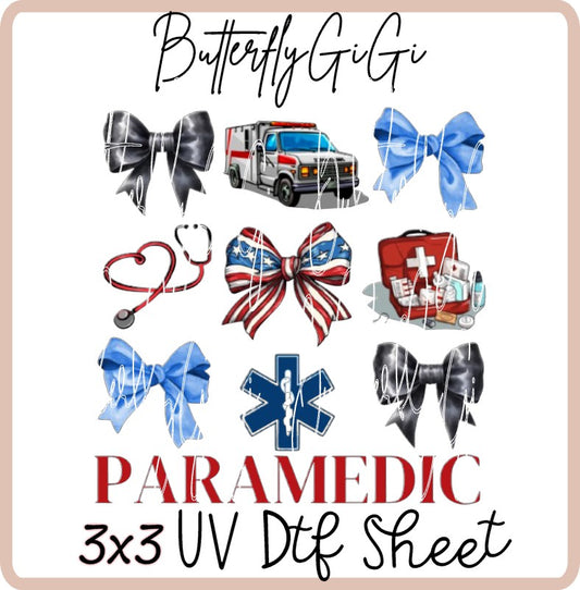 3x3 Paramedic UV Dtf SHEET