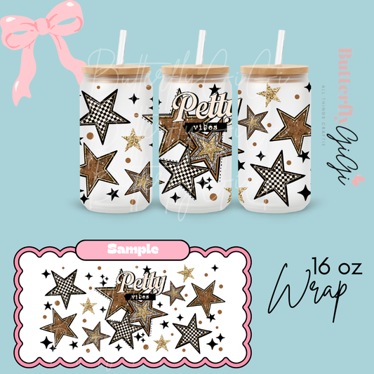 Petty Stars 16oz UVDTF Wrap