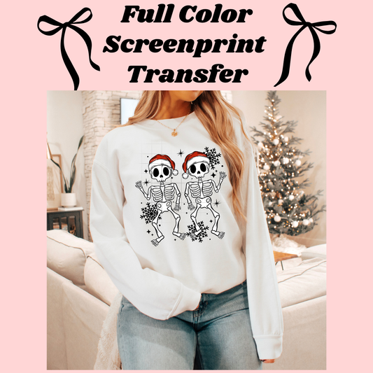 DTF Transfer Christmas Dancing Skellie