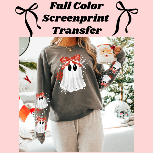 DTF Transfer Christmas Ghost Lace with Sleeves