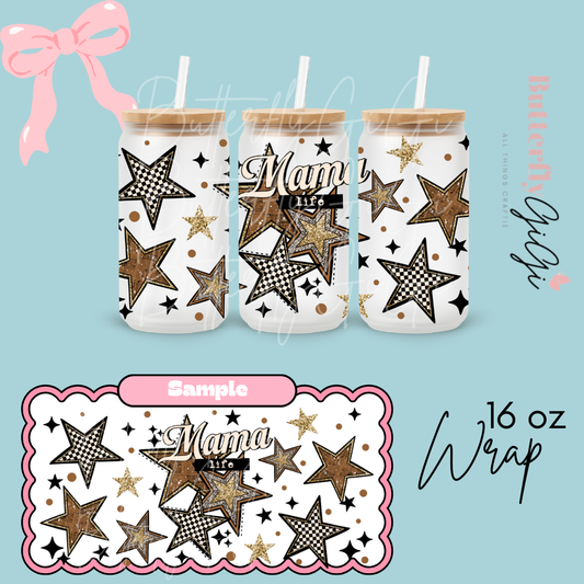 Mama Stars 16oz UVDTF Wrap