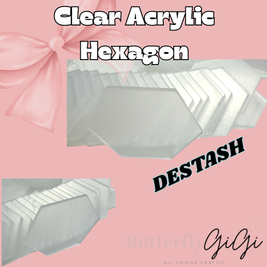 Hexagon Acrylic Pieces DESTASH 10/$3