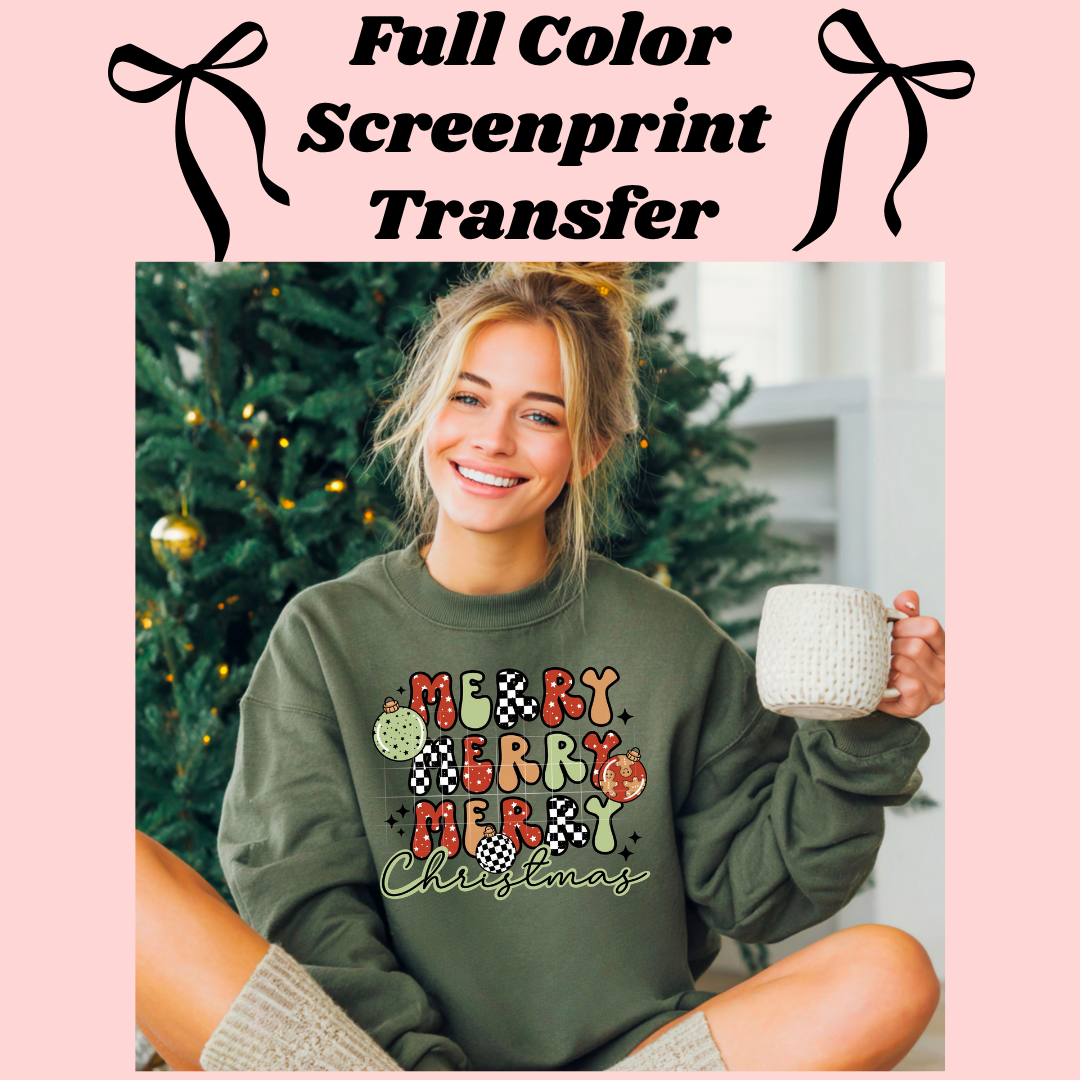DTF Transfer Merry 3 Christmas