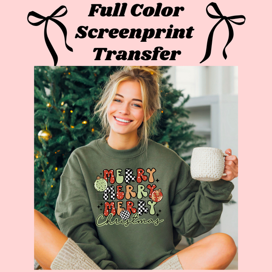 DTF Transfer Merry 3 Christmas