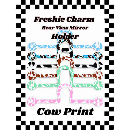 COW Print Acrylic Freshie Charm Holder