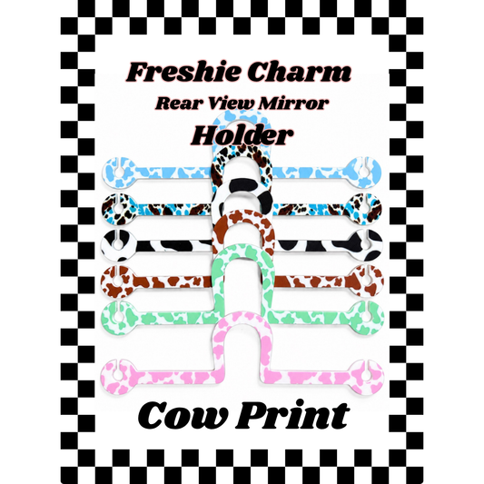 COW Print Acrylic Freshie Charm Holder
