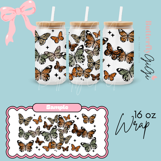 Butterflies  16oz UVDTF Wrap