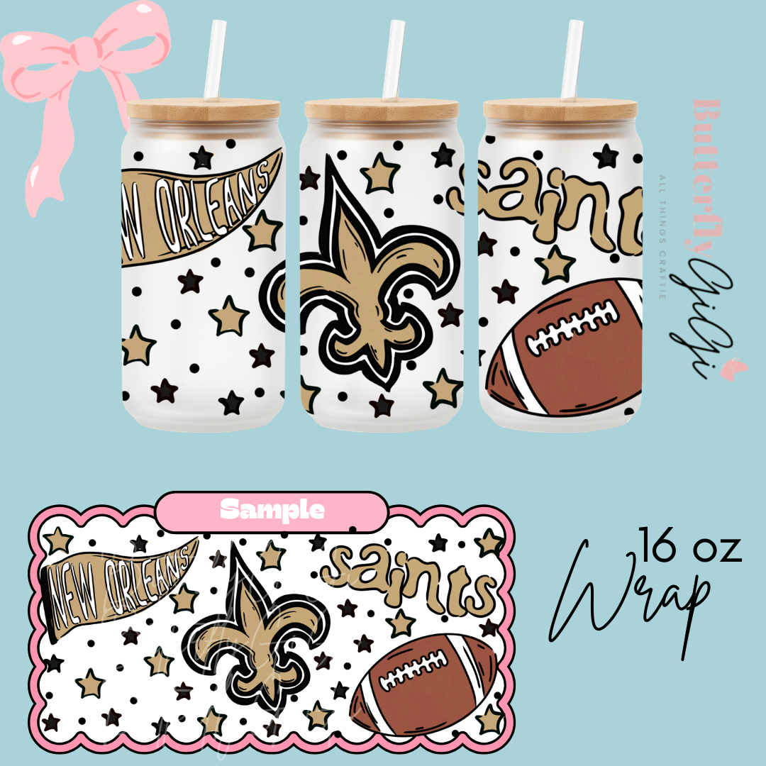 Football 16oz UVDTF Wrap