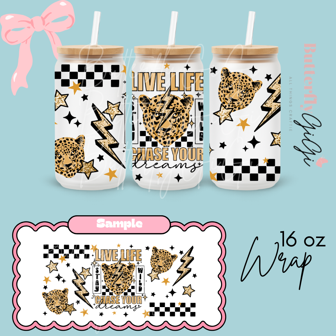 Live Life 16oz UVDTF Wrap