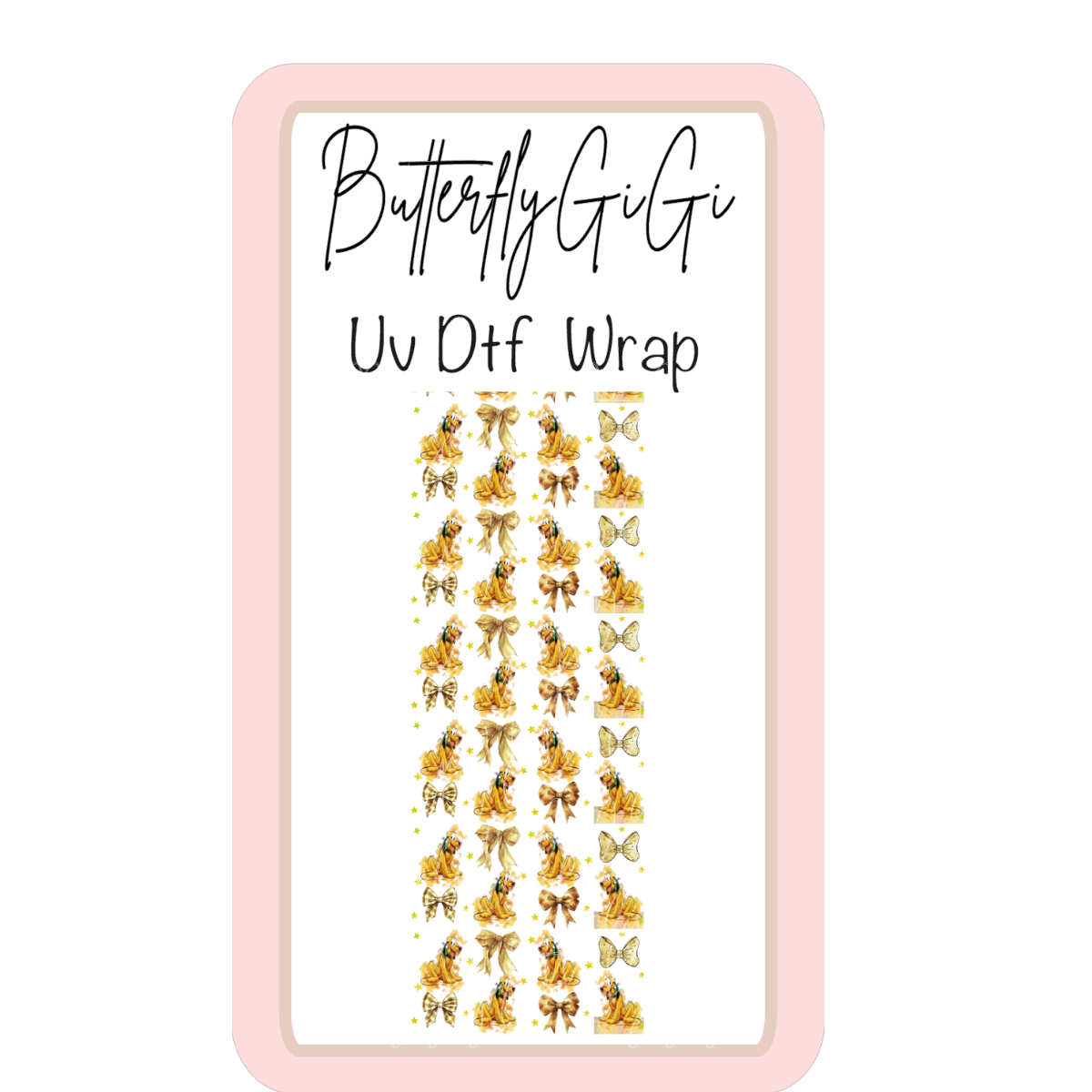 Dog Coquette UV Dtf Wrap