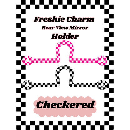 Checkered Acrylic Freshie Charm Holder