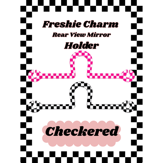 Checkered Acrylic Freshie Charm Holder