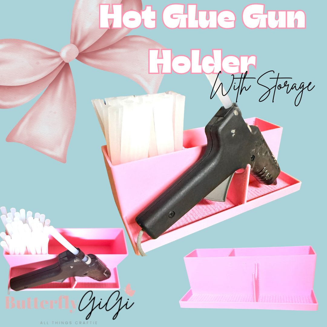 Hot Glue Gun Holder 3D Printed
