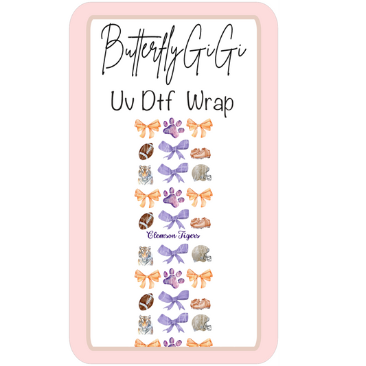 Wrap Clemson Tigers UV Dtf