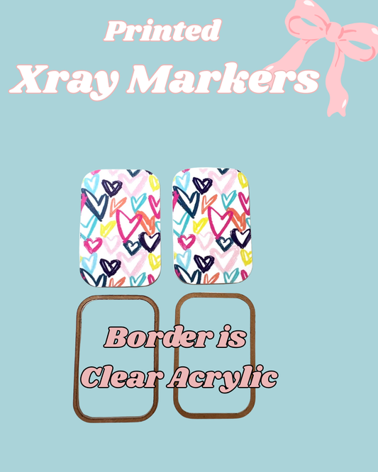 Hearts Bright  Printed Xray Markers
