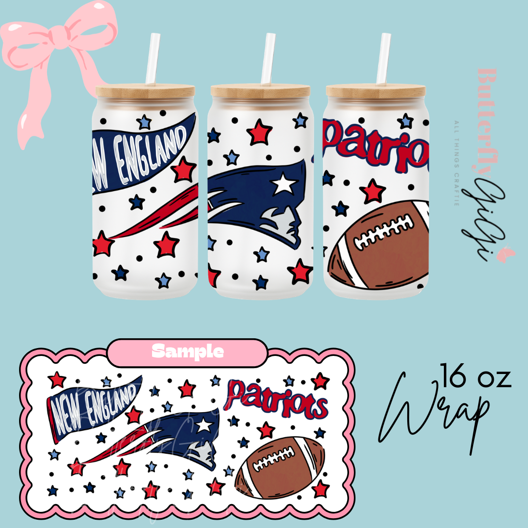 Football 16oz UVDTF Wrap