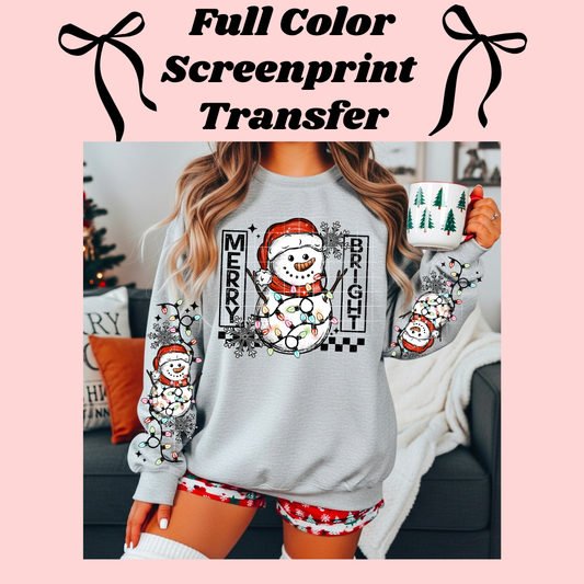 DTF Transfer Merry Bright w/ Sleeves