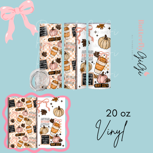 Autumn Cozy 20oz Vinyl Wrap
