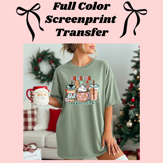 DTF Transfer Christmas Coffee Club