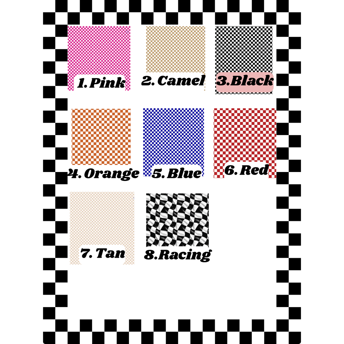 Checkered Acrylic Freshie Charm Holder