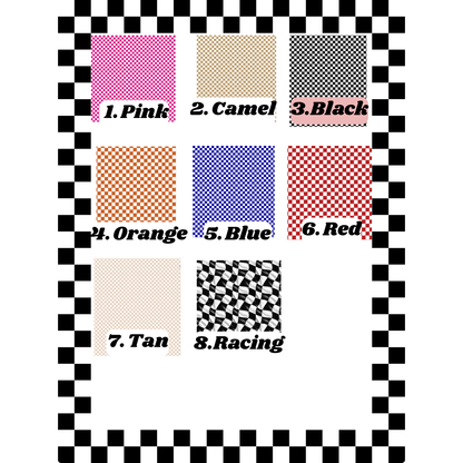 Checkered Acrylic Freshie Charm Holder