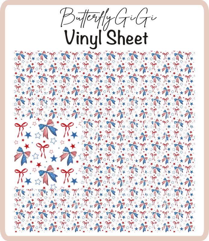 Americana Bows Vinyl Sheet