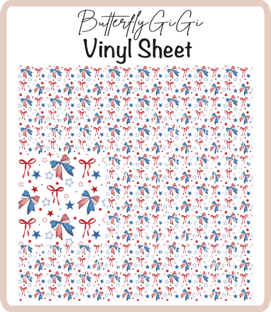 Americana Bows Vinyl Sheet
