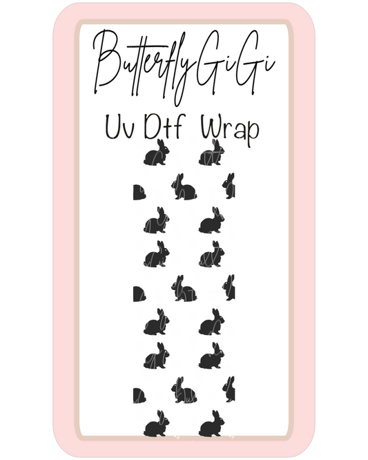 Wrap BW Bunny UvDTF