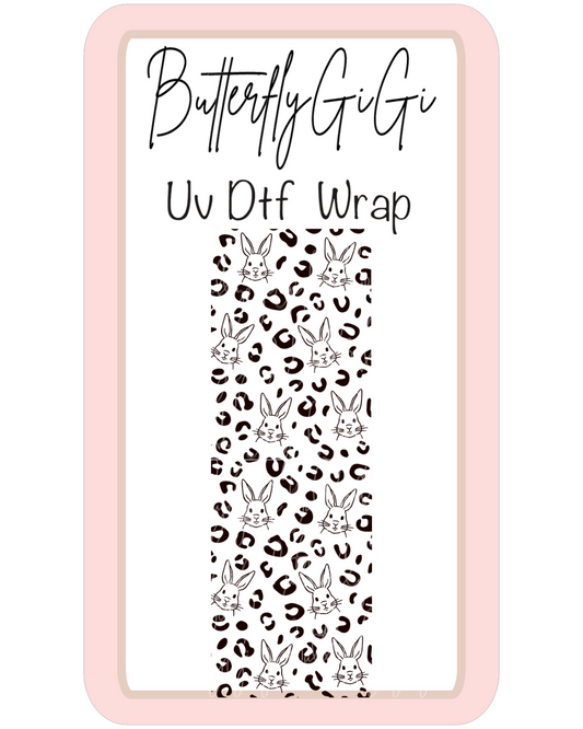 Wrap BW Leopard Bunny UvDTF