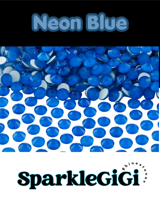 NEON BLUE Classic Rhinestone