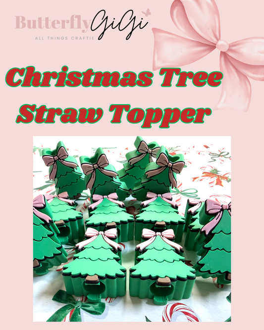 Christmas Tree Straw Topper 3D Printed