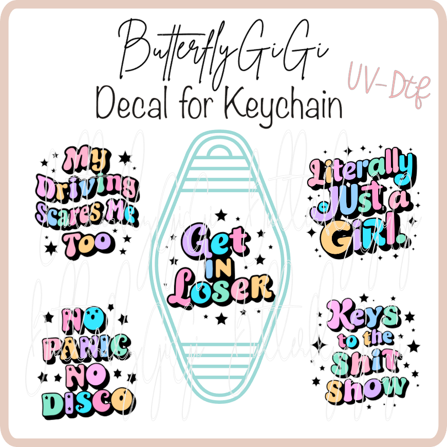 Bright Hotel Keychain Decals UvDTF