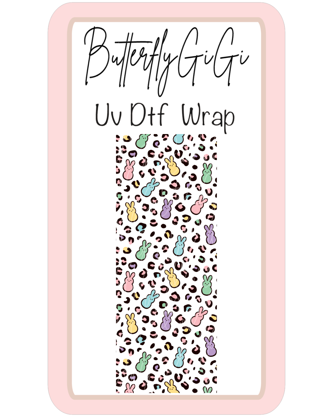 Wrap Bunny Leopard SMALL UvDTF