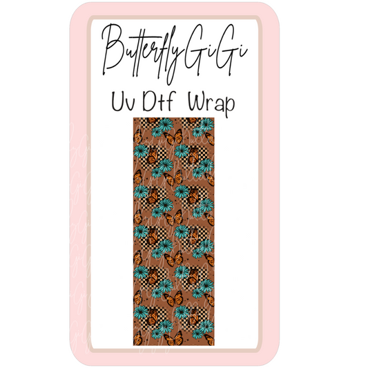 Wrap Butterfly Checkered Western