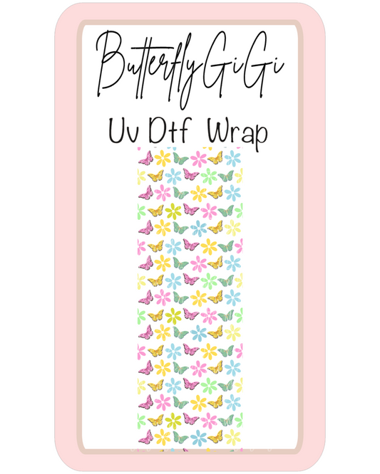 Butterfly Daisy SMALL UvDTF Wrap