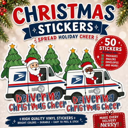 Christmas Postal Service Stickers