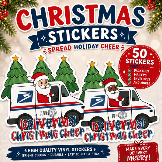 Christmas Postal Service Stickers