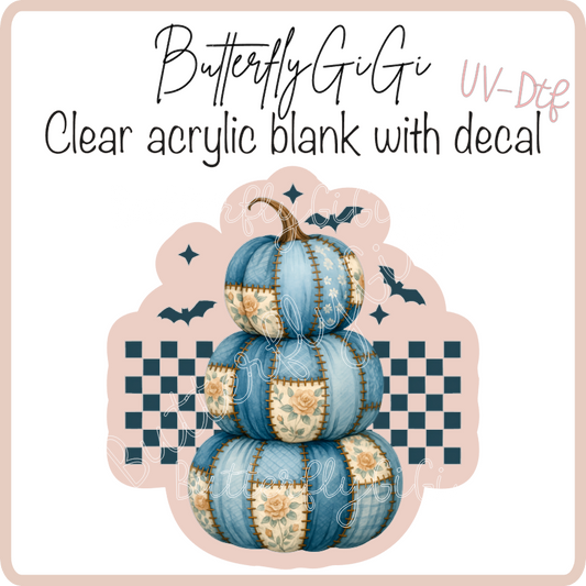 Checkered Patch pumpkin UvDtf