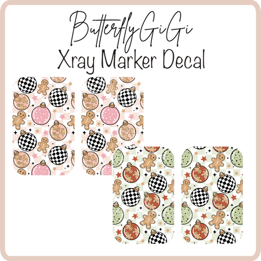 Christmas Ornaments X ray Markers Decal