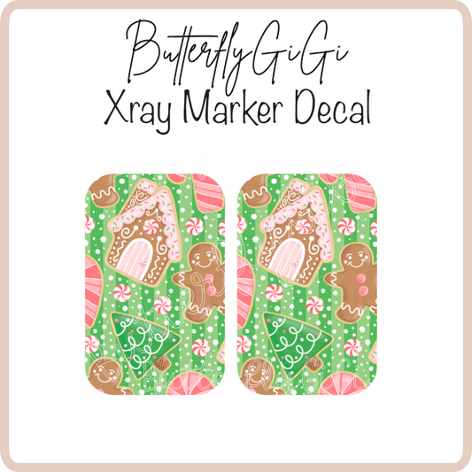 Christmas Green X ray Markers Decal