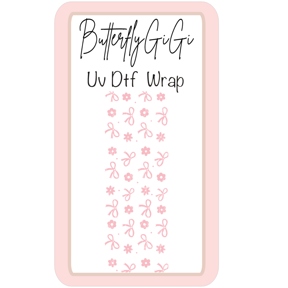 Coquette Daisy Bow UV Dtf Wrap