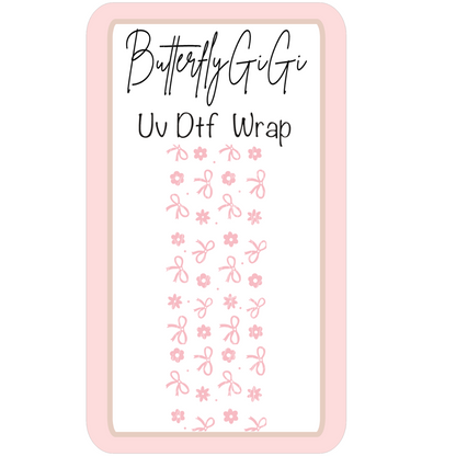 Coquette Daisy Bow UV Dtf Wrap