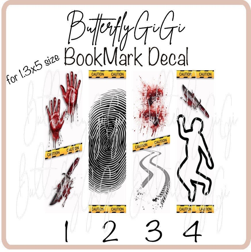 Crime Scene Bookmark Decal